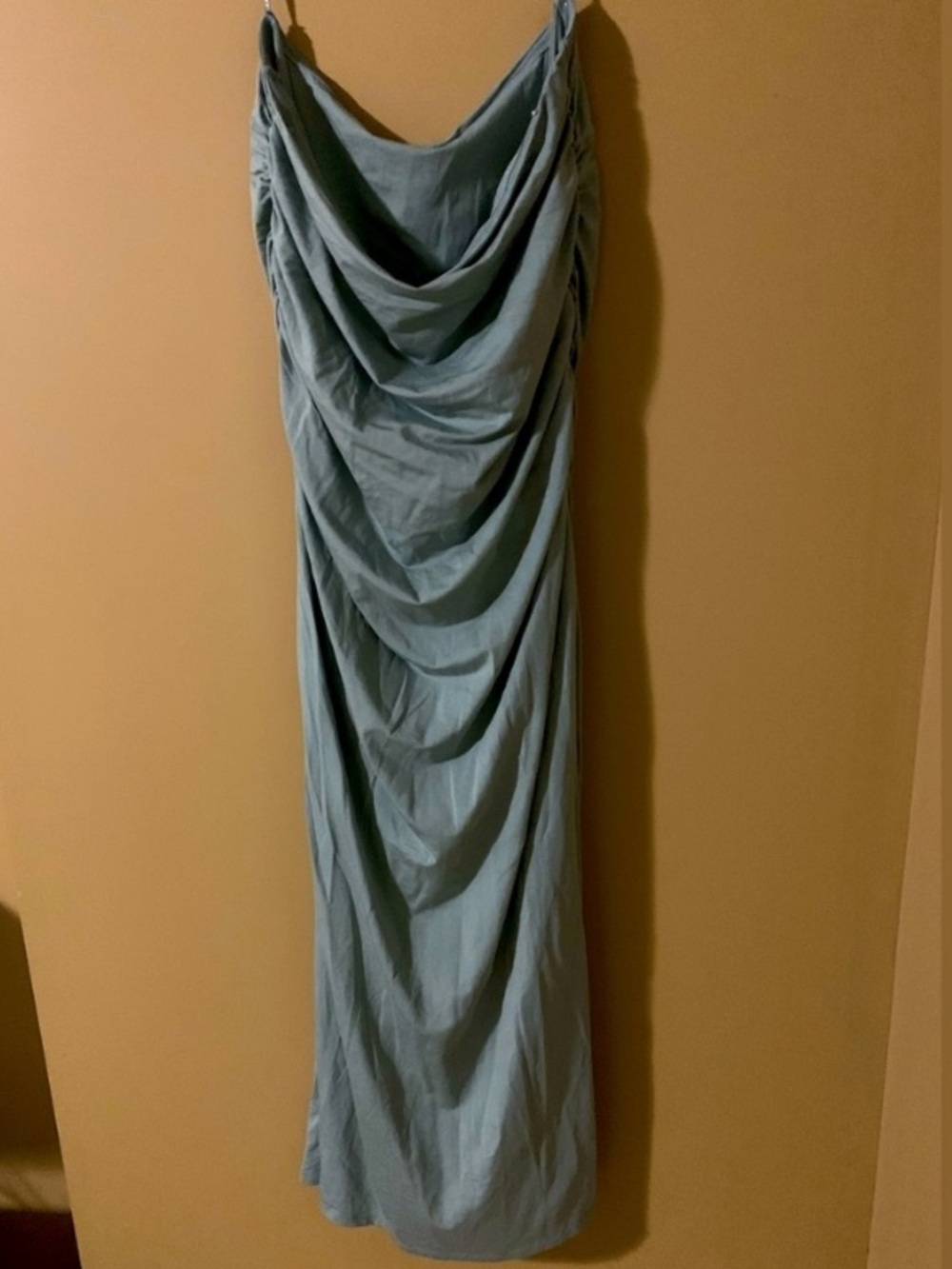 ABERCROMBIE & FITCH strapless ruched maxi dress. XL